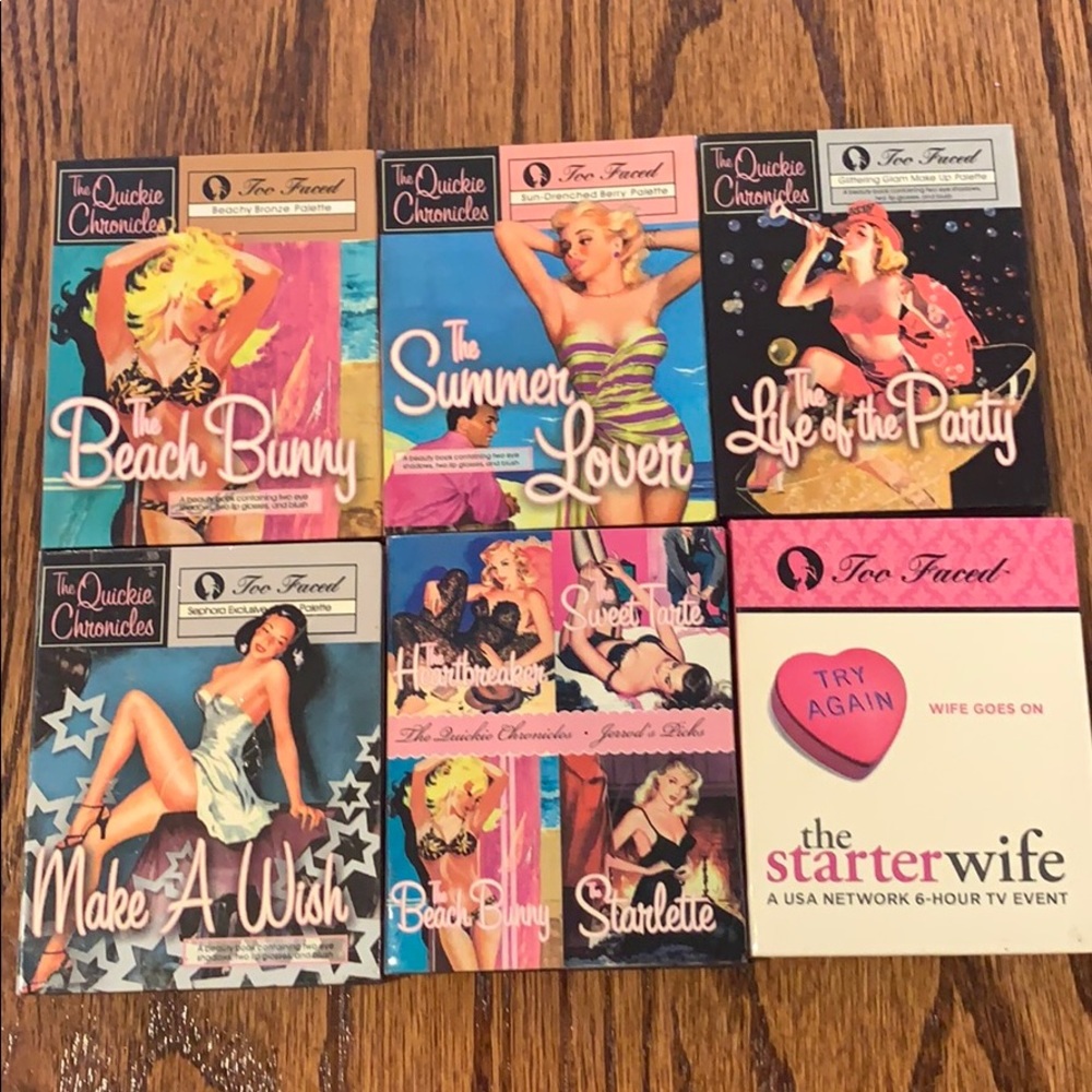 Six mini Too Faced Quickie Chronicles